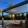 30L X 12W X 8H Free Standing Motorized Louvered Pergola with Sliding Doors