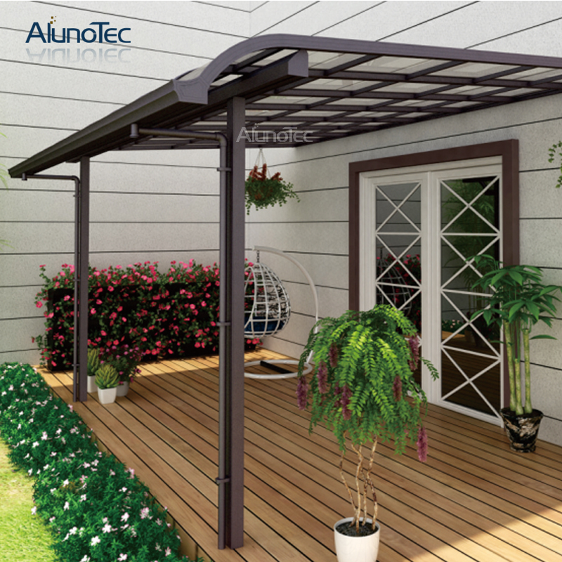 Customized Polycarbonate Solid Roof Outdoor Canopy Balcony Awning Design 