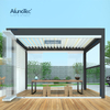 Freestanding Walls Mounted Openable Roof Options Dark Grey Pergolas with Curtain