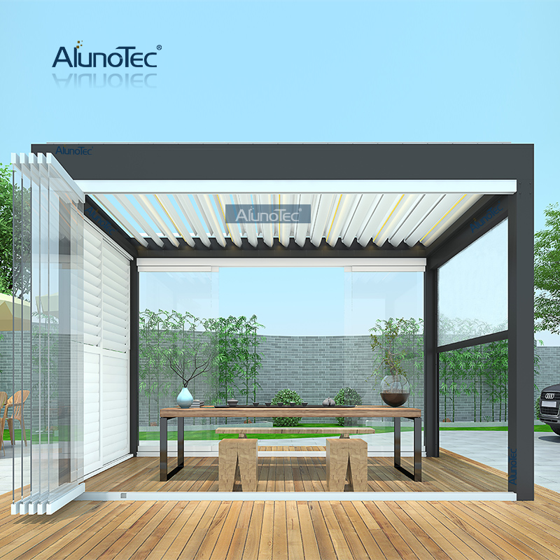 Pergolux Motorized Freestanding Modular Pergola Bioclimatic Gazebo for New Home