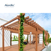 AlunoTec Customized Waterproof Opening Roof Shade Wood Plastic Canopy Patio Awning Gazebo WPC Pergola