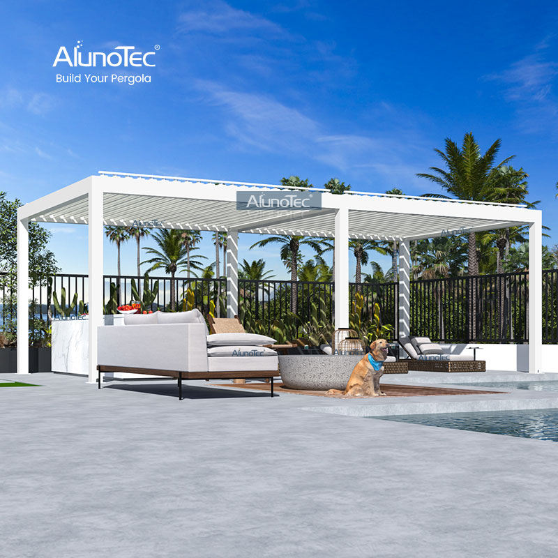  ALUNO 14 Feetx12 Feet Enclosed Withstand Snow Pergola Roof