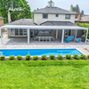 AlunoTec Poolside Cabana Outdoor Kitchen Patio Waterproof System Shade Cover Pergola