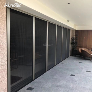 2021 Most Popular Aluminum Frame Retractable Rollers Mosquito Net Sliding Mesh Door