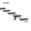 ALUNO Factory Waterproof Price 4 Inch Windows Aluminum Plastic Louvre Frame