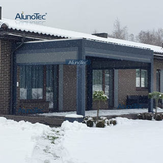 AlunoTec Aluminum Pergola Parts Motorized Gazebo with Zip Screen