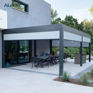 Waterproof Retractable Gazebo Outdoor Awning Automatic Aluminum Louvered Sun Pergola Kits