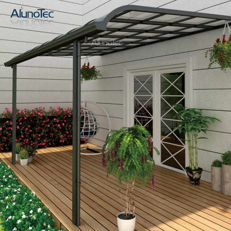 Customized Polycarbonate Solid Roof Outdoor Canopy Balcony Awning Design 