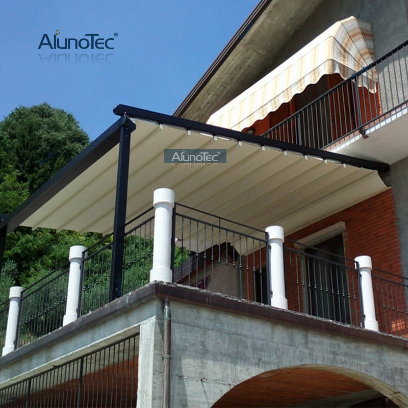 Outdoor Aluminium Retractable Roof Shading System Awning