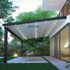 12’x14' 28'x12' Delivery Quote Retractable Waterproof Modern Pergola Roof with Led Lights
