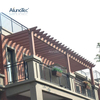 AlunoTec High Quality Wood Plastic Canopy Patio Cover Awning Canopy Outdoor Garden WPC Pergola Gazebo