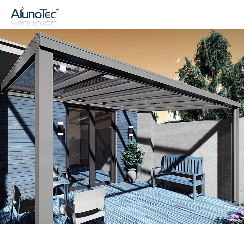 Aluminum Terrace Canopy Free Standing Awnings Louvered Roof Retractable Aluminum Pergola Patio Cover