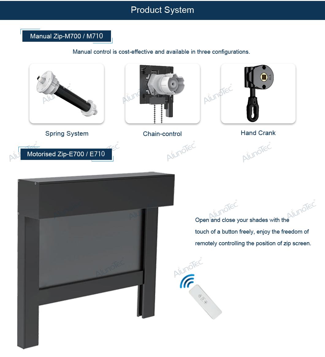 Garden Waterproof Privacy Shade Shutter Zipper Roller Blinds Fabric ...