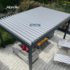 Aluminium Free Standing Base Mounted Concrete Slab Waterproof Pergola with Led Lights