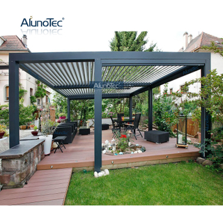 AlunoTec A Pergola 5.5 M X 4.5 M Motorized Roofs Motorized Louvre Roof For Quote