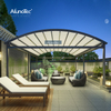 AlunoTec Adjustable Pergola Louvered Roof Sunshade Awning for Outdoor