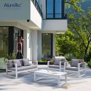 4 Pieces Modular Outdoor Patio Set Garden Furniture Sectional Sofa Sets 
