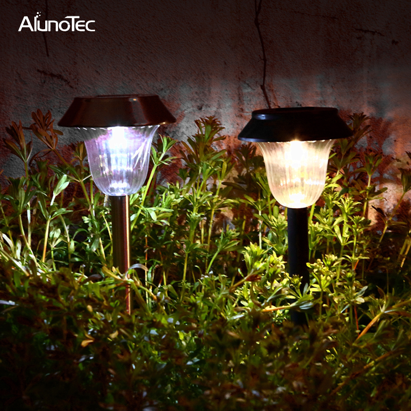 Garden Solar Lights Ground Lawn Lamp With Rechargeable Battery