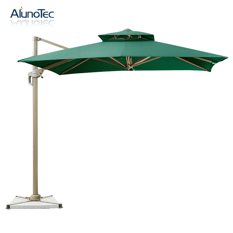 Modern Rain-Resistant Garden Furniture Patio Parasols Aluminum Roman Outdoor Umbrellas